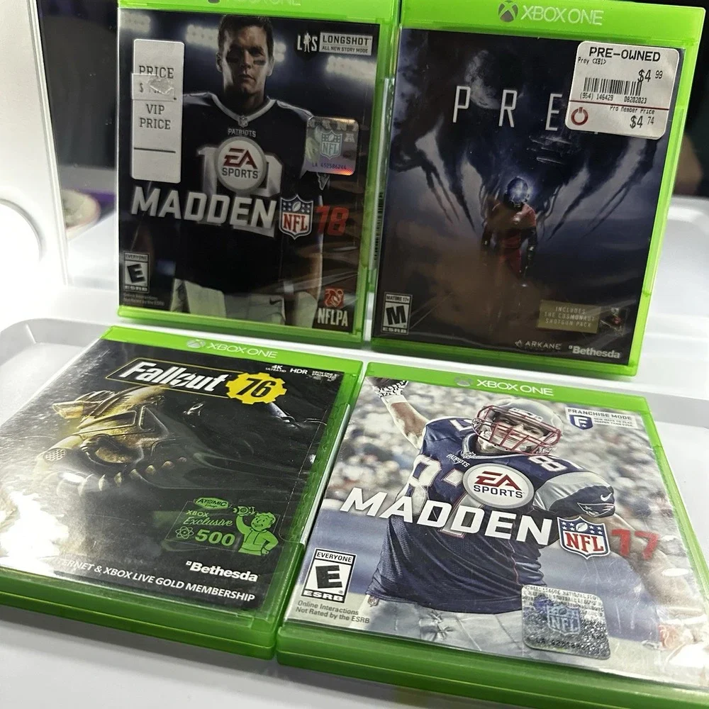 Xbox One Game Lot Fallout 76 Madden 18 & 19 Prey 4 Tested Working Microsoft
